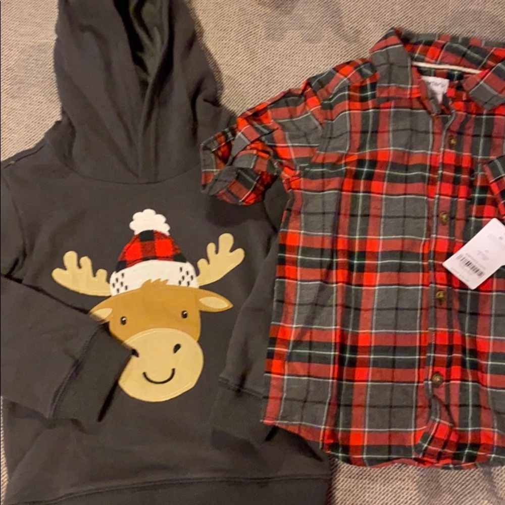 Hoodie and button up